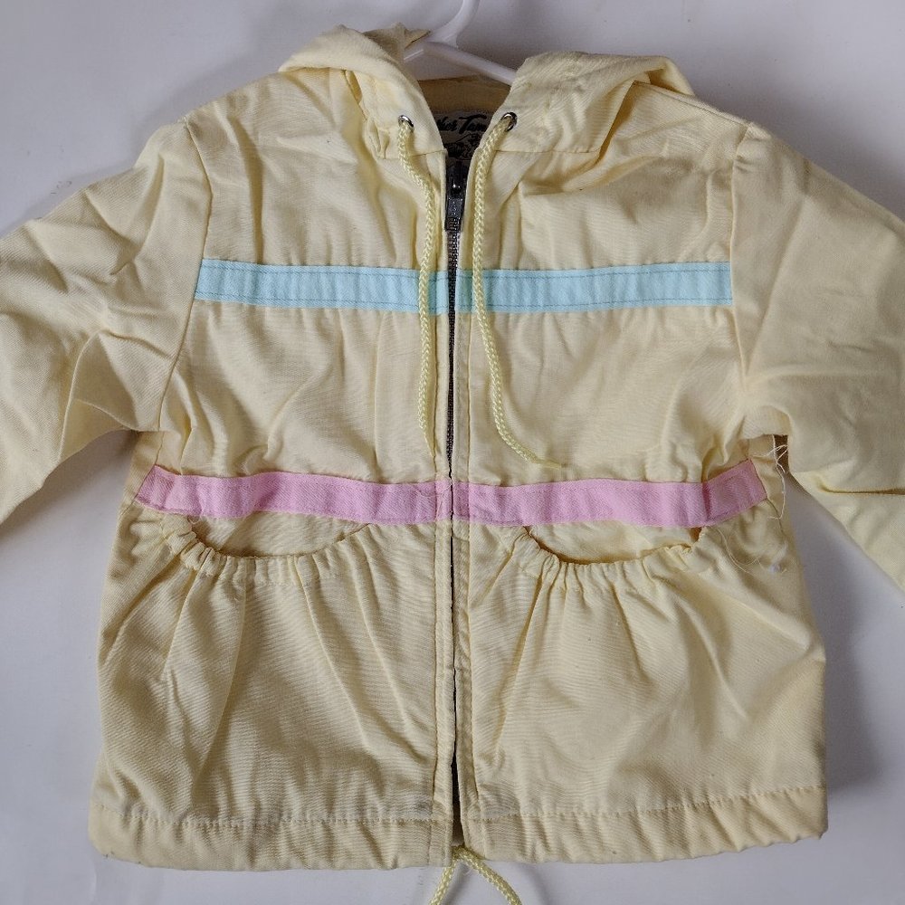 Vintage Girls Toddler Weather Tamer Lightweight Hooded Jacket Sz 4T